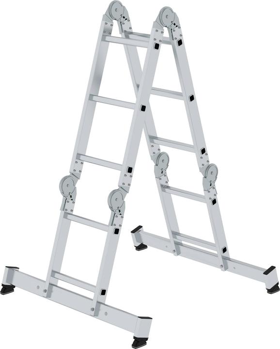 Actual product image Munk Aluminium multi-purpose ladder, incl. working platform, 10 rungs. (Multi-purpose ladder, 30 cm)
