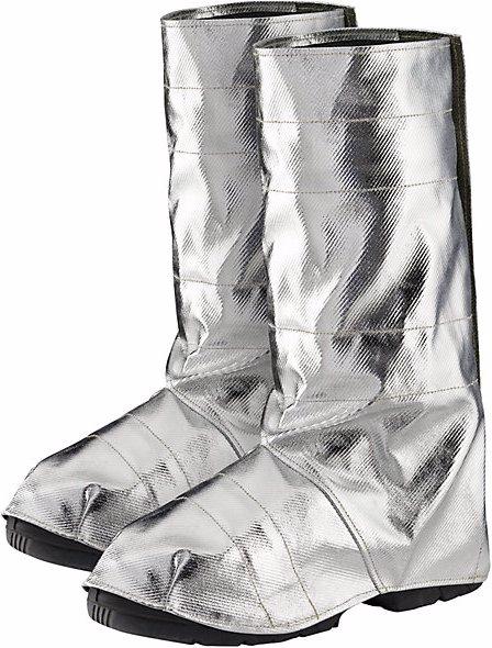 Actual product image Jutec Heat protection spats, Preox aramid fabric, aluminised, 1 pair, size 40.