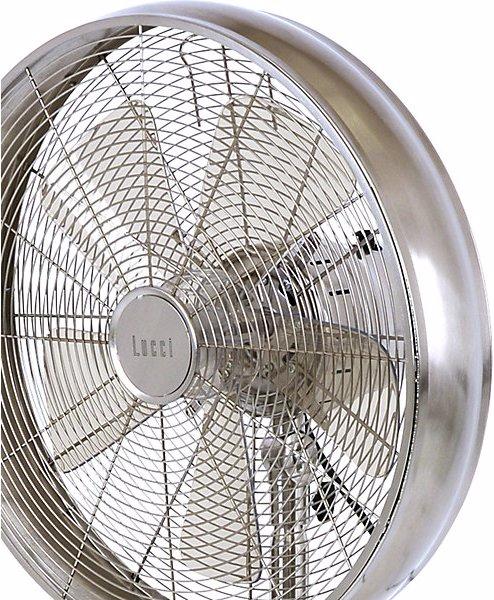 Actual product image EMZ Designer pedestal fan, HxWxD 1500 x 460 x 410 mm, chrome. (59 dB)