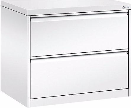 Actual product image C+P ACURADO suspension filing cabinet, 2 track, 2 drawers, traffic white.