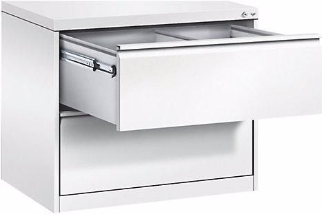 Actual product image C+P ACURADO suspension filing cabinet, 2 track, 2 drawers, traffic white.