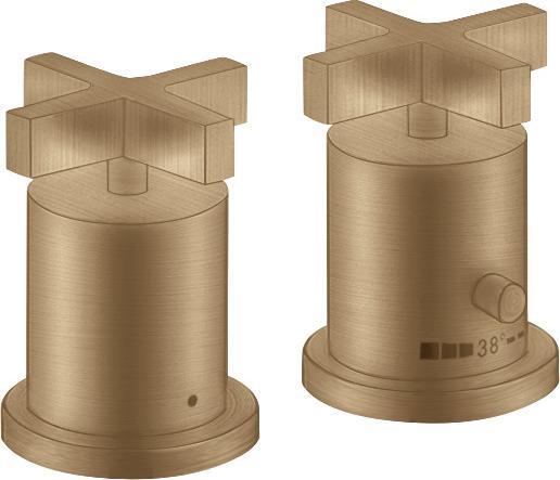 Axor Citterio 2-Loch Wannenrandthermostat mit Kreuzgriffen