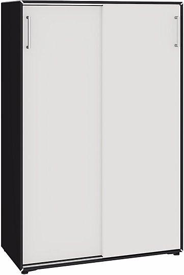 Image du produit Mauser Armoire à portes coulissantes, 6 compartiments, largeur 770 mm, noir profond /