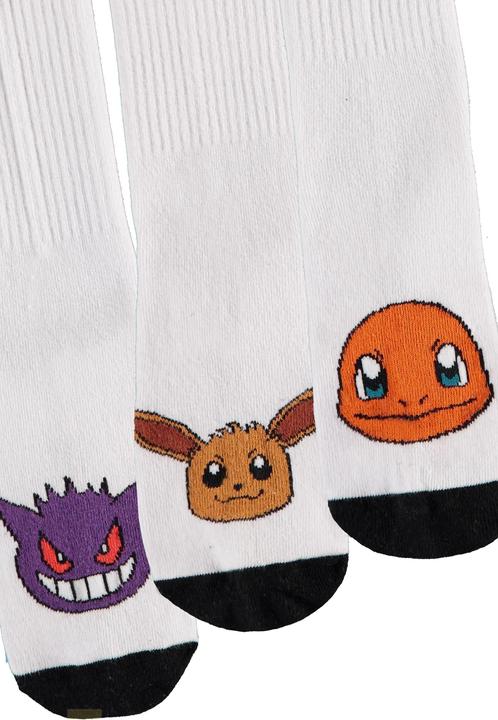 Difuzed POKEMON - Trio - Pack de 3 Paires de Chaussettes Sport (T35-38) (3er Pack, 35, 38)