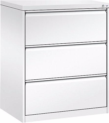 Image du produit C+P Armoire à fiches ACURADO, 2 rangées, 3 tiroirs, blanc trafic.