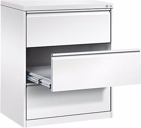Image du produit C+P Armoire à fiches ACURADO, 2 rangées, 3 tiroirs, blanc trafic.