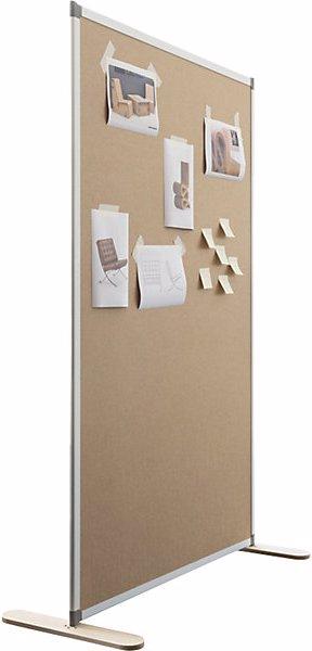 Image du produit smiT Cloison NATURAL, l x p 1250 x 500 mm, avec carton gaufré, hauteur 1850 mm.