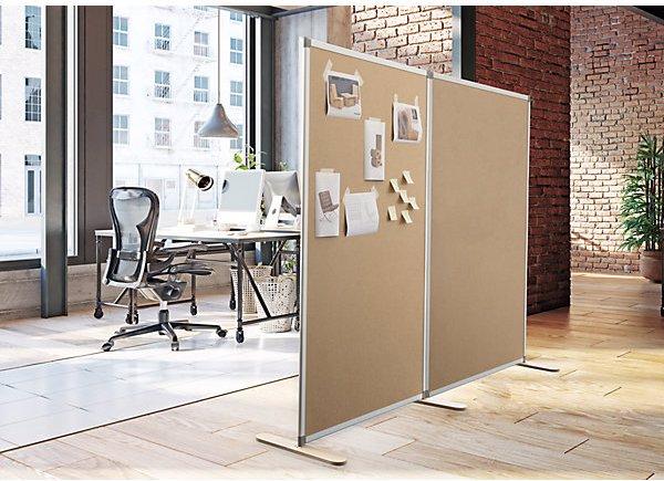 Image du produit smiT Cloison NATURAL, l x p 1250 x 500 mm, avec carton gaufré, hauteur 1850 mm.