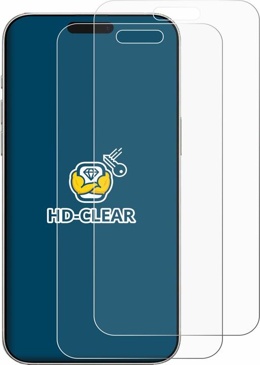 Produktbild BROTECT Schutzfolie Displayschutz Displayschutzfolie Folie Klar Transparent (2 Stück, Apple iPhone 16 Plus)