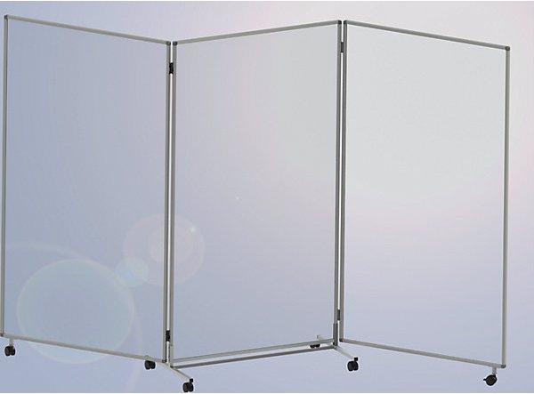 Image du produit Carto Cloison pliante mobile, en verre acrylique, avec 3 panneaux, h x l x p 1905 x