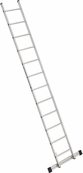 Actual product image Euroline Lean to rung ladder, width 410 mm, 12 rungs with beam. (Single ladder, 350 cm)