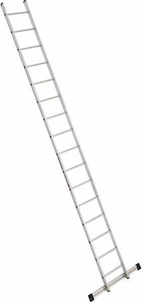Actual product image Euroline Lean to rung ladder, width 410 mm, 16 rungs with beam. (Single ladder, 460 cm)