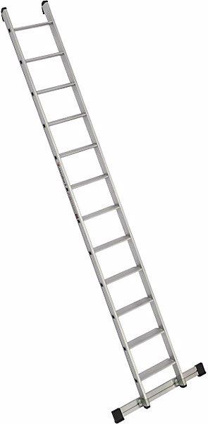 Actual product image Euroline Lean to step ladder, width 380 mm, 12 steps with beam. (Single ladder, 315 cm)