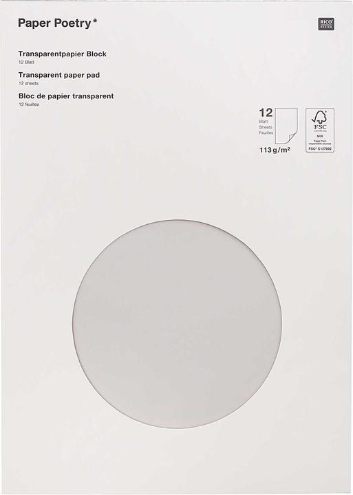 Image du produit Rico Bloc de papier transparent Fsc Mix (113 g/m², 1 x)