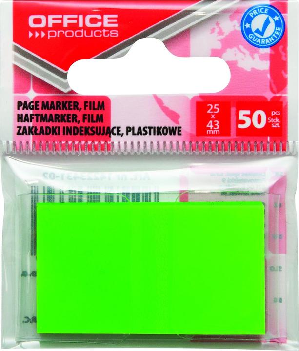 Produktbild Office Products Abheftregister, pp, 25x43 mm, 50 register, polybeutel, grün