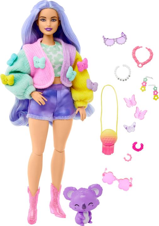 Produktbild Barbie Extra Doll 20 - Lavender Hair/Butterfly Clips