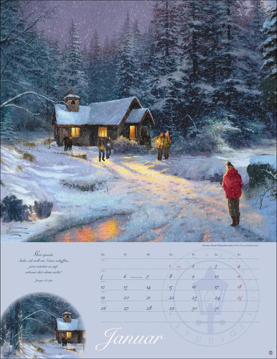 Image du produit Thomas Kinkade: Land im Licht Kalender 2026 (34 x 44 cm, Allemand)