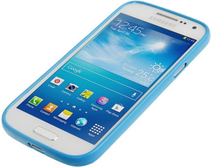 Produktbild König Design Schutzhülle Punkte TPU Case für Handy Samsung Galaxy S4 mini i9190 blau/weiss (Samsung Galaxy S4 mini)