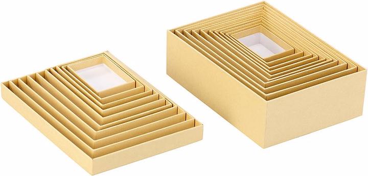 Image du produit Your Design Lot de 10 boîtes de rangement et cadeaux neutres, 10 tailles (Coffret cadeau, 10 x)