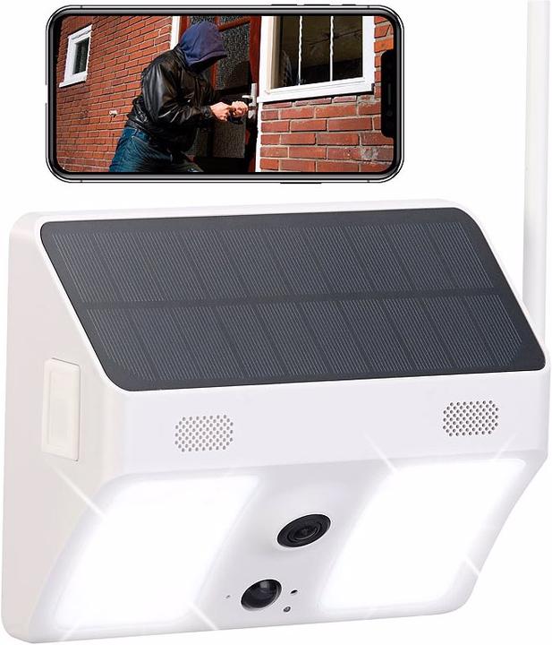 Produktbild VisorTech Kabellose WLAN-IP-Kamera mit Flutlicht