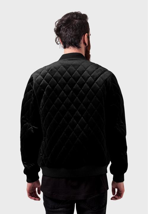 Actual product image Urban Classics Diamond Quilt Velvet Jacket (S)