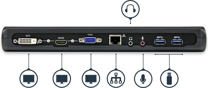 Produktbild StarTech Usb3sdockhdv (USB-B, 1 Ports)