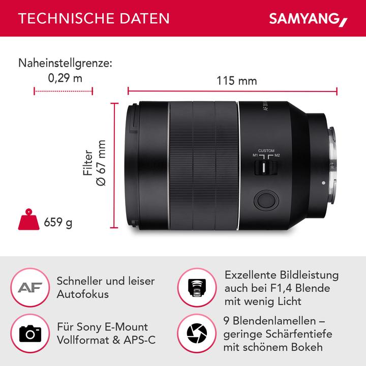 Produktbild Samyang VON 35MM F/1.4 SONY FE II (Sony E, Vollformat)