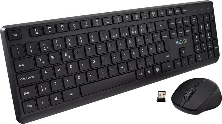 V7 Pro Wireless Keyboard Mouse De Qwertz German Lasered Keycap (DE, Kabellos)
