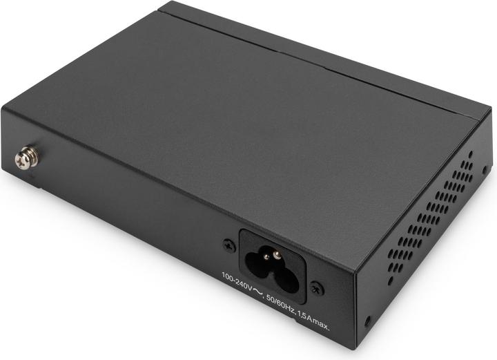 Productafbeelding Digitus Gigabit Ethernet PoE Switch 4-poorts PoE + 1-poorts uplink, 60W PoE Budget (4 Havens)