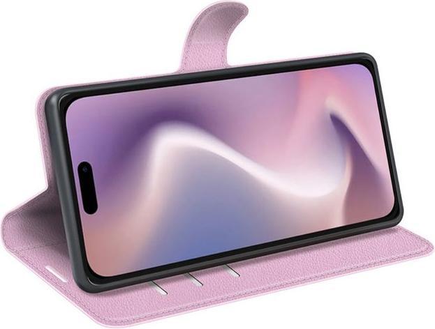 Actual product image MU Classic Litchi Leather Bookcover Series (Apple iPhone 16)