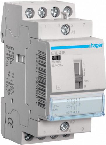 Produktbild Hager Installationsrelais 16A 2S+2Ö 12V ERL418