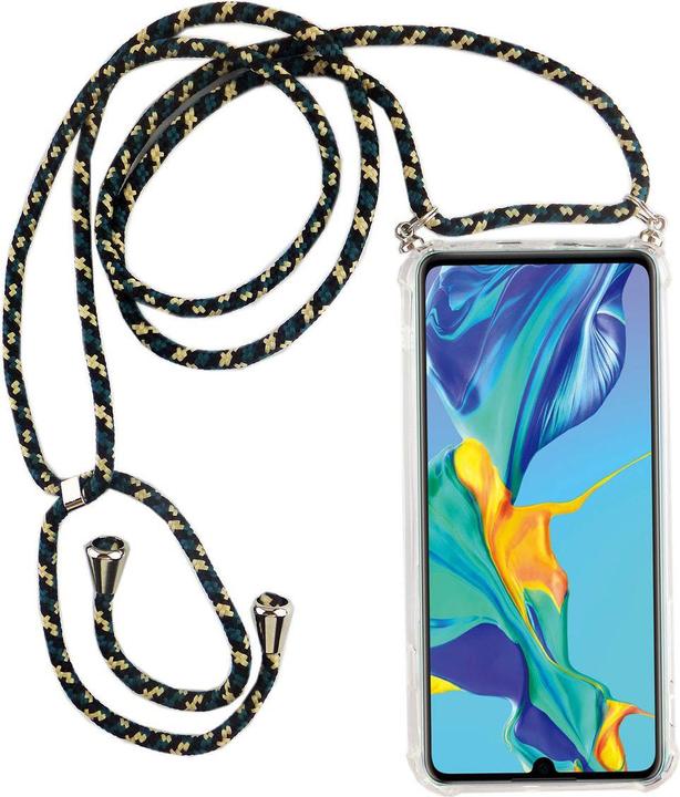 Produktbild König Design Huawei P30 Handykette Hülle mit Band Case zum umhängen mit Kordel Camouflage