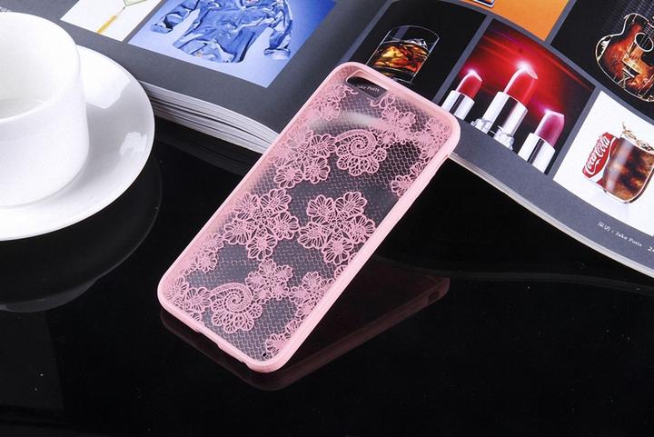Produktbild König Design Apple iPhone 6s Plus Handy Hülle Mandala Case Schutzhülle Motiv Blüten Rosa Neu (Apple iPhone 6 Plus)