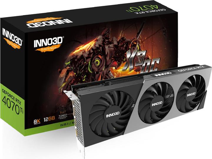 Image du produit Inno3D GeForce RTX 4070 Ti X3 OC (12 Go)