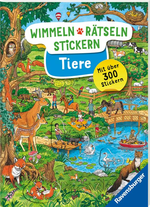 Image du produit Ravensburger Wimmeln, Rätseln, Stickern: Tiere