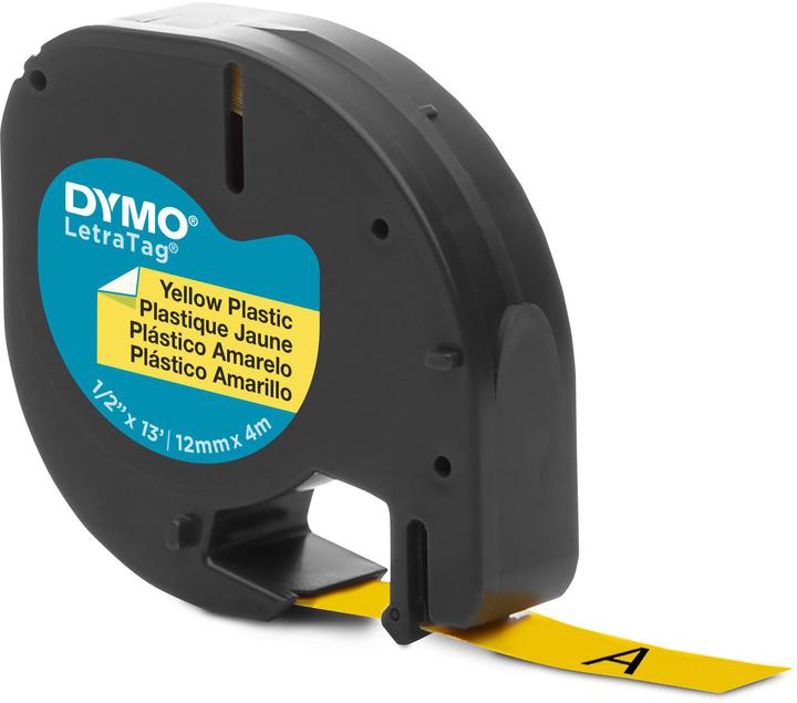 Dymo Plastikband schwarz auf gelb (1.20 cm, Gelb)