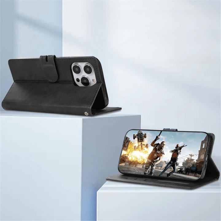 Produktbild Cover-Discount iPhone 15 Pro - Premium Handyhülle Etui schwarz (Apple iPhone 15 Pro)