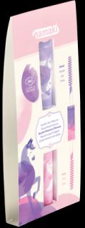 Image du produit Namaki Mascara bio double pour les cheveux 9ml, violet & rose (Cils roulants)