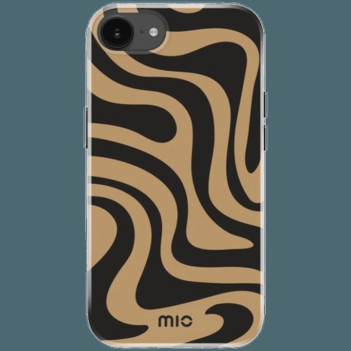Mio Kunststoff Back Cover Schwarz/Gold Magnetisch Apple iPhone 16e (Apple iPhone 16e)