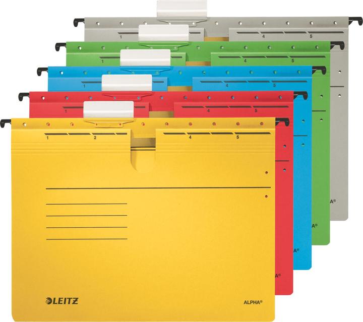 Produktbild Leitz ALPHA Hängehefter, A4, kaufmännische Heftung, gelb (A4, 25 x)