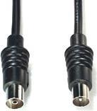 Image du produit E+P E + P HFS 11 Câble coaxial - câble coaxial (coaxial femelle, nickel, mâle/femelle, noir) (Câble d'antenne)