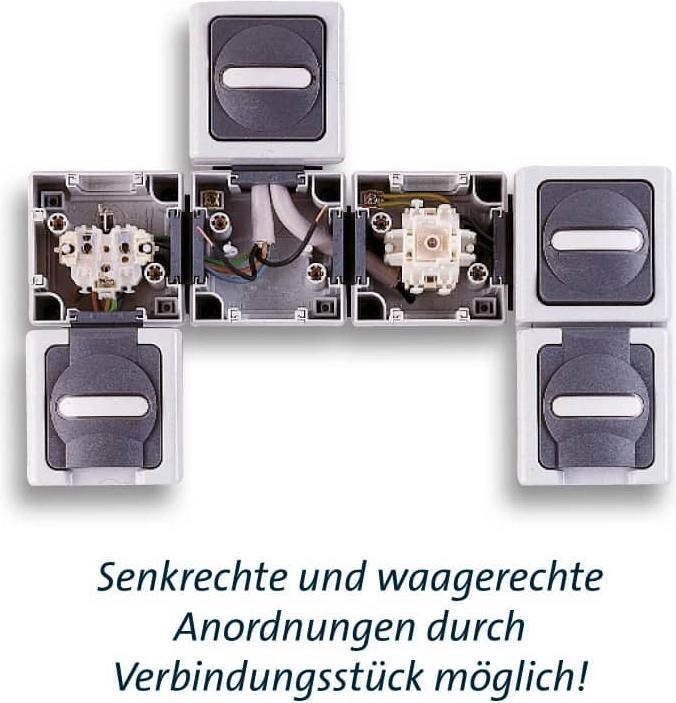 Produktbild Kopp Blue Electric Aufputz Feuchtraum Schutzkontakt-Steckdose