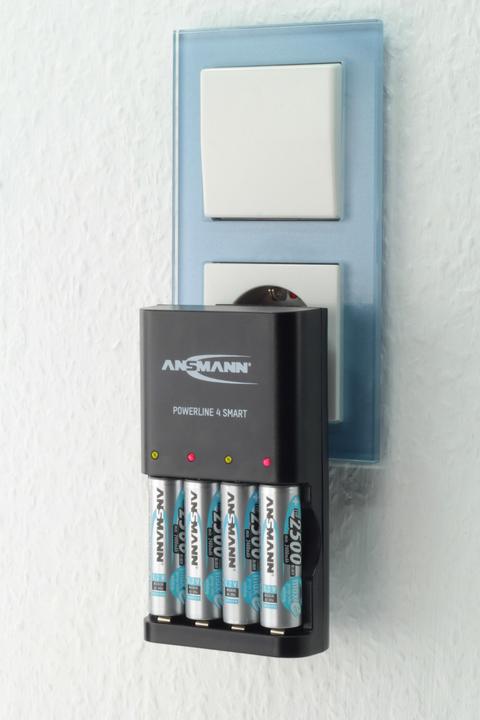 Produktbild Ansmann Akku-Ladeger?t Powerline NiMH/NiCD Mignon AA/Micro AAA (1 Stk., Ladegerät inkl. Akku)