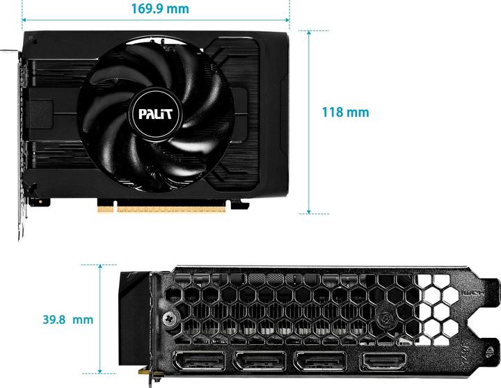 Produktbild XpertVision Palit RTX5050 StormX OC 8GB GDDR6 HDMI 3xDP (8 GB)