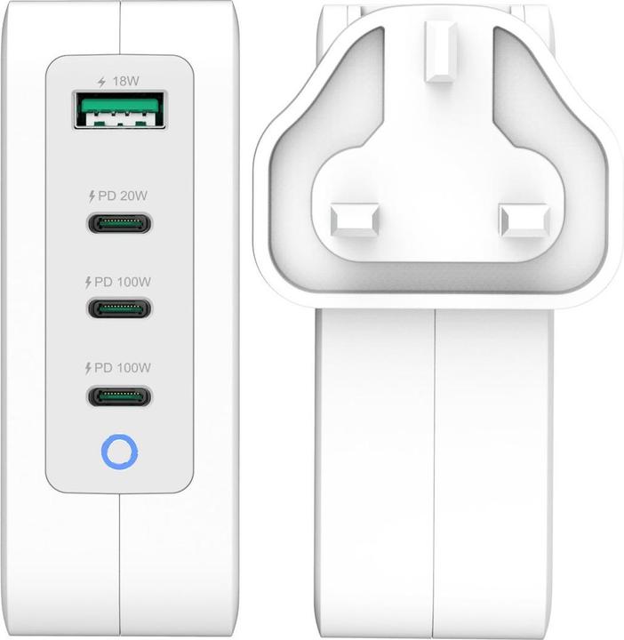 Actual product image j5Create JUP43130F-FN Chargeur 130 W GaN USB-C® 4 ports - UE, Intérieure, USB, Gris, Blanc (130 W)