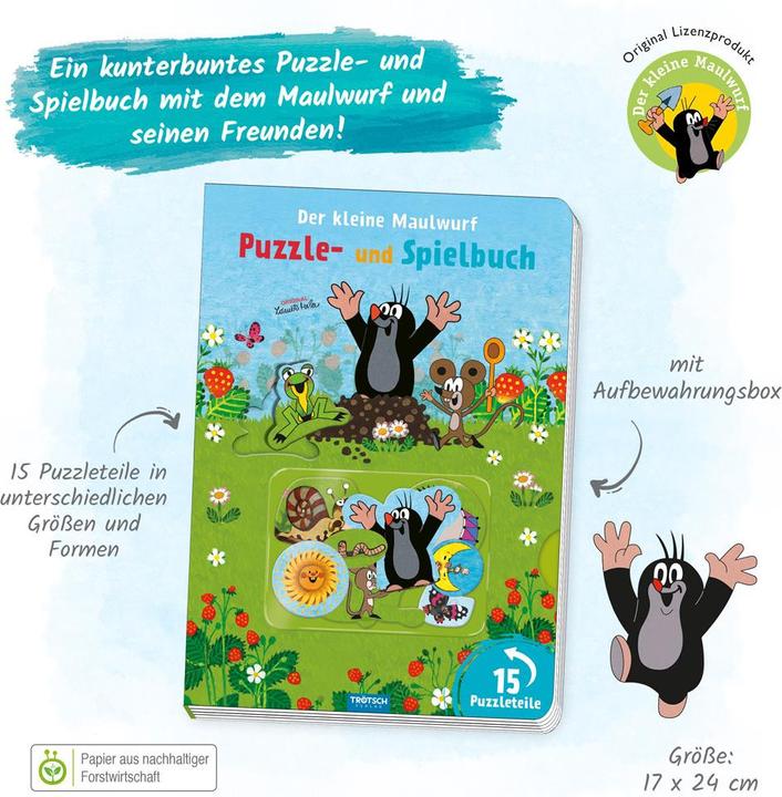Actual product image Puzzle book Playbook Mole (10 pieces)