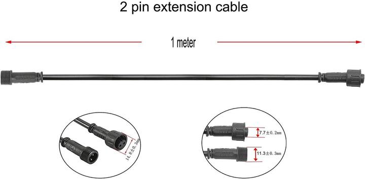 Produktbild Subosi Verlängerungskabel-Set für RGB LED Leuchten (200 cm)
