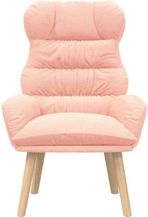 Actual product image VidaXL Recliner pink wool-like fabric