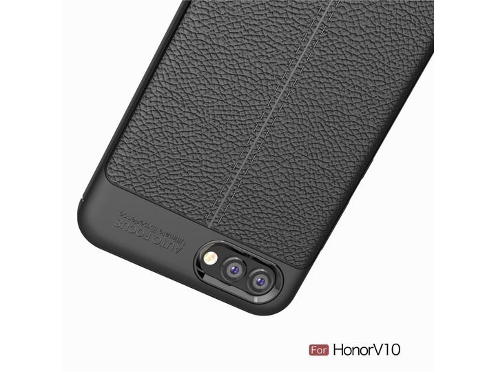 Actual product image Screenguard Honor View 10 Case Leather Design TPU Cover (Honor View 10)