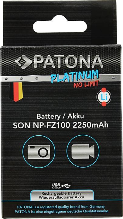 Produktbild Patona Platinum NP-FZ100 USB-C (Kamera Akku)